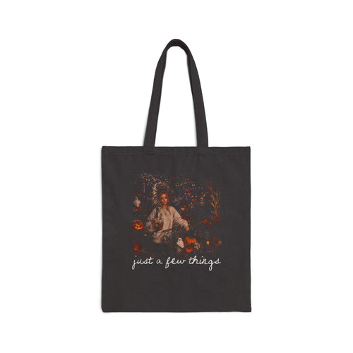 Canvas Tote Bag — "Just a Few Things" Cozy Autumn Market Shopper