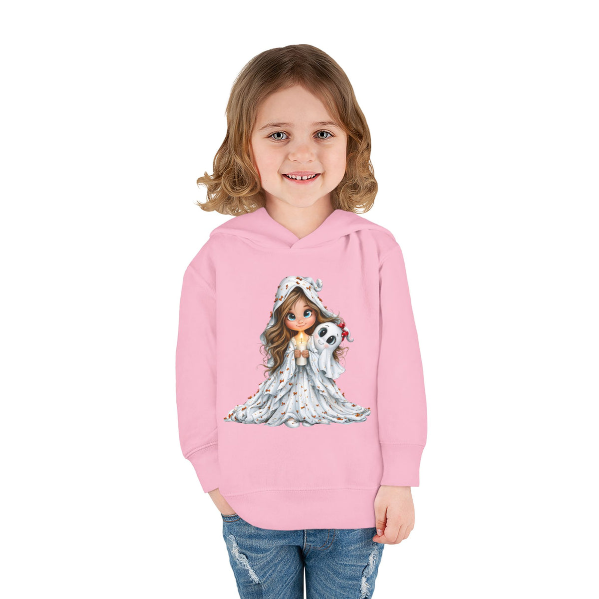 Toddler Girl and Ghost Pullover Hoodie