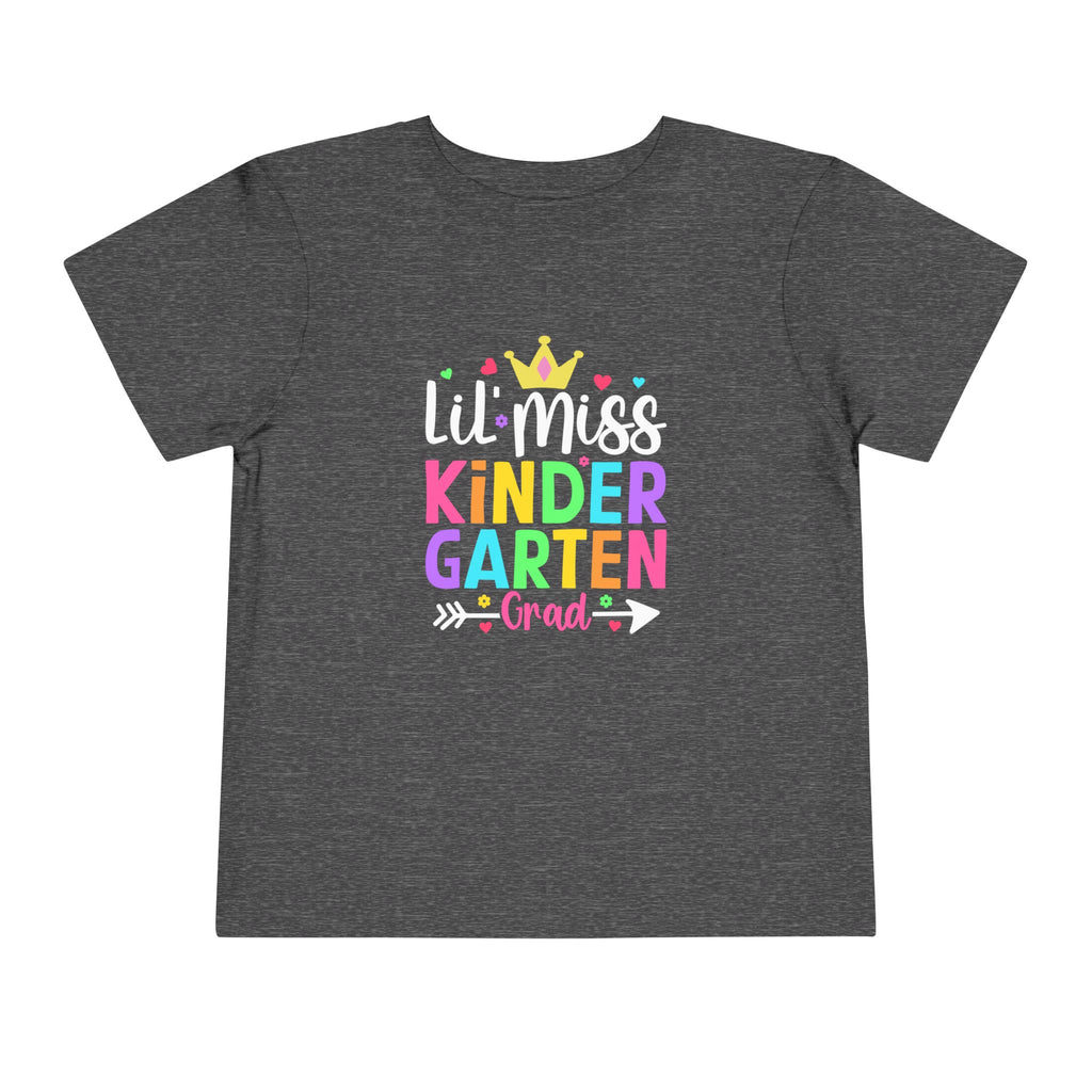 Little Miss Kindergarten Grad. FRONT & BACK — Toddler Graduation Tee
