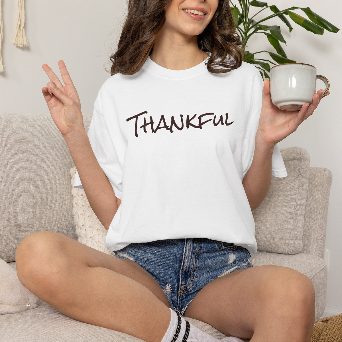 Thankful Unisex Comfort Colors T-Shirt – Gratitude Thanksgiving Tee
