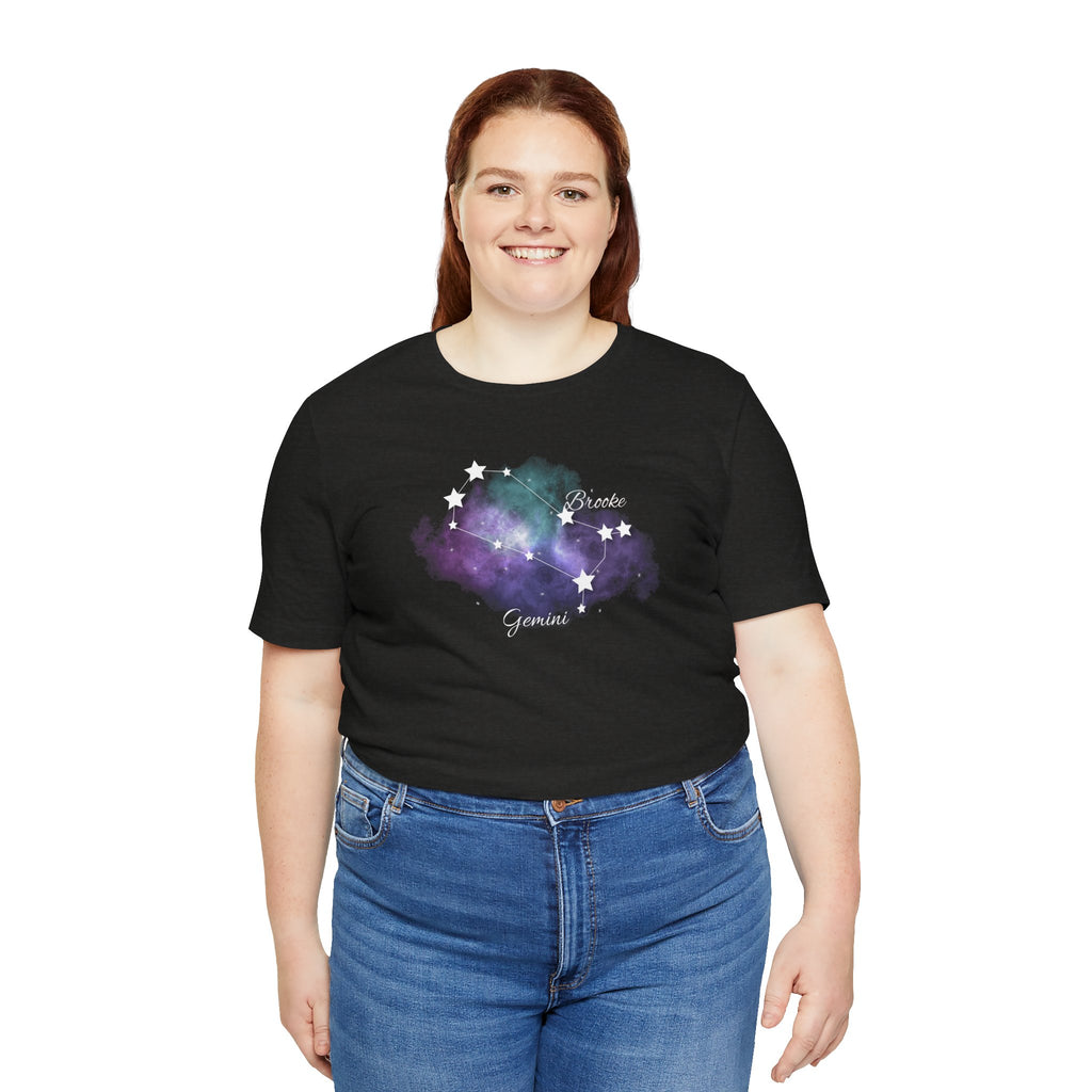 Celestial Zodiac Personalized T-Shirt — Custom Star Sign T-Shirt - Print