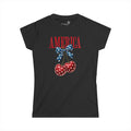 America Cherry Graphic Tee — Patriotic Stars & Stripes Women's T-Shirt