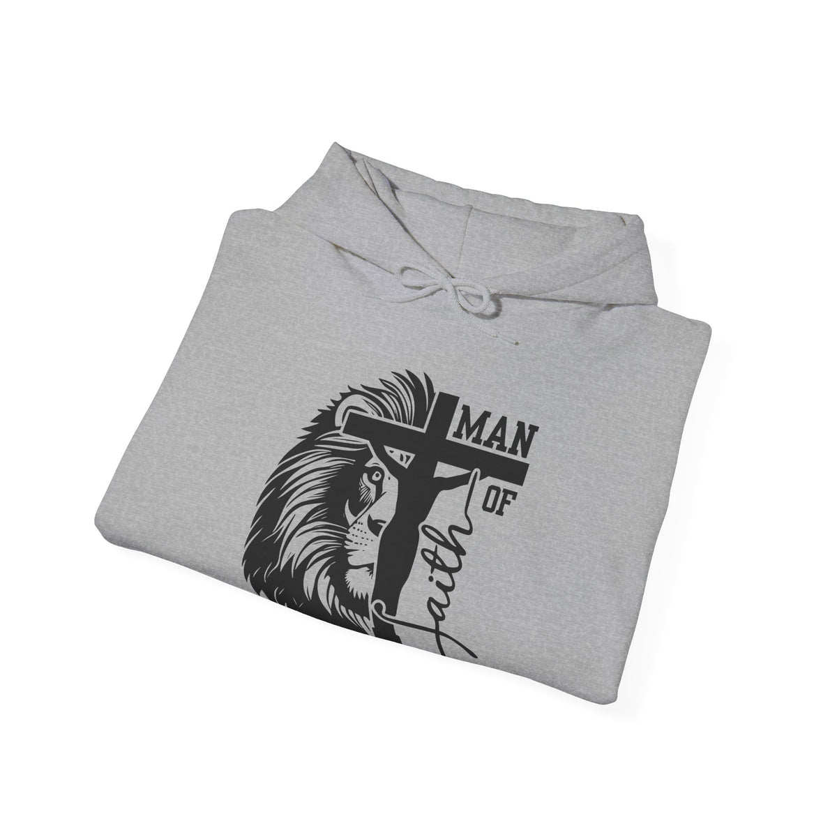Man of Faith  Lion & Cross I Corinthians 16:13 Christian - Cozy Hoodie