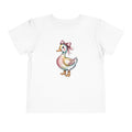 Cute Duckling Toddler Tee — Watercolor Duck with Pink Bow
