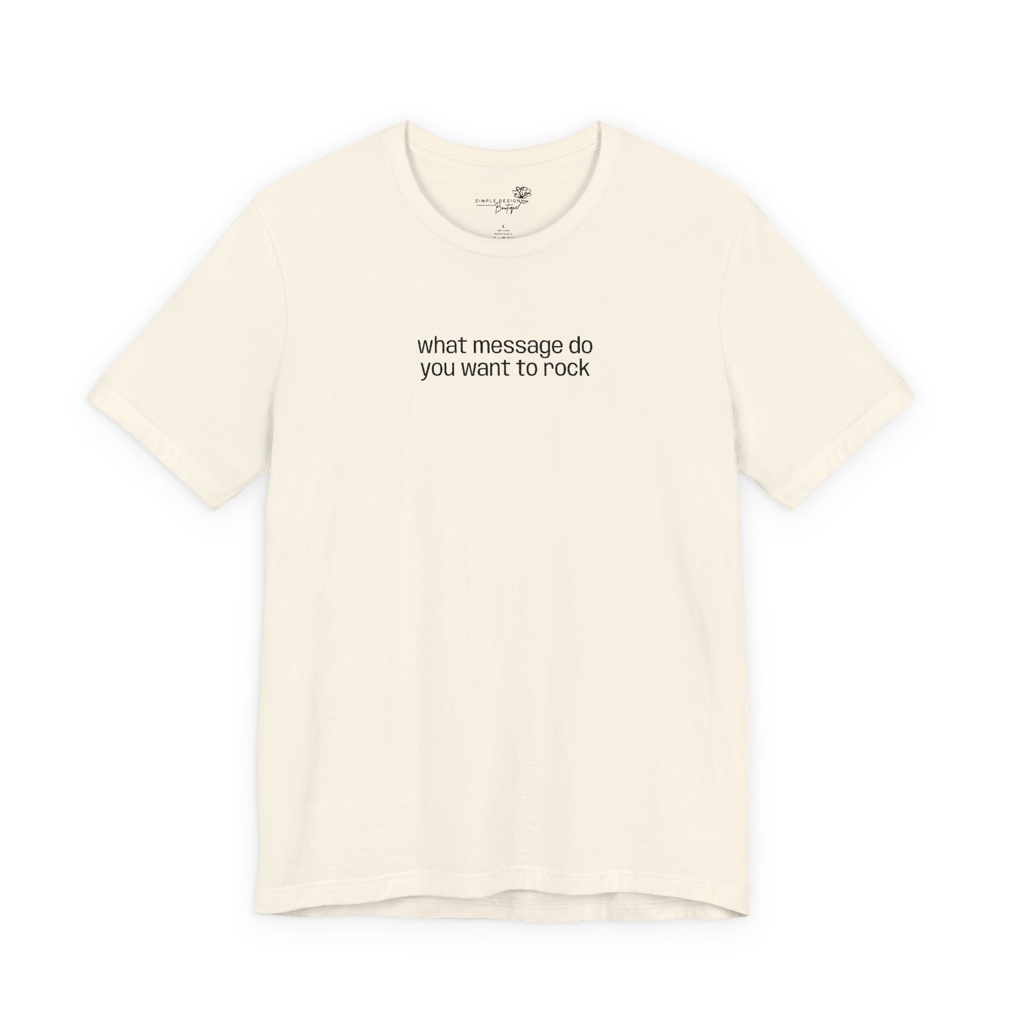 Custom Text Embroidered T-Shirt — Your Words, Stitched in Style