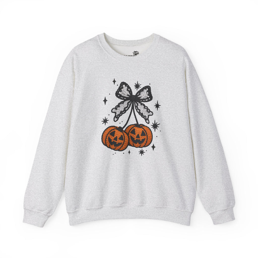 Halloween Jack-O'-Lantern 3D Bow Pumpkins Graphic - Pullover Sweatshirt