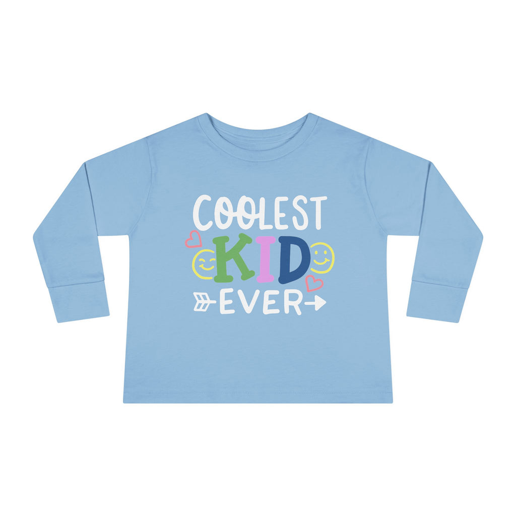 Coolest Kid Ever — FRONT & BACK Customizable Toddler Long Sleeve Tee