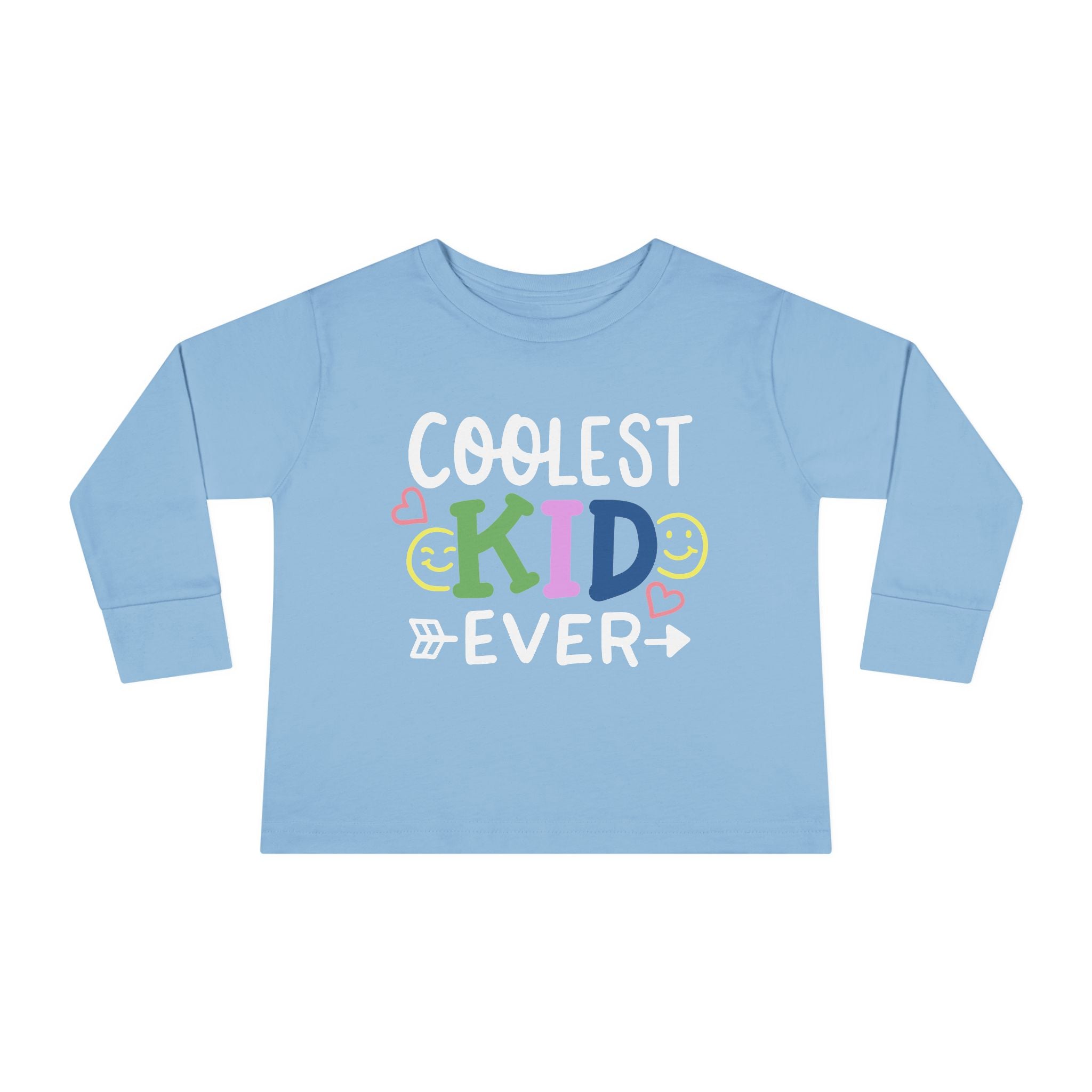 Coolest Kid Ever — FRONT & BACK Customizable Toddler Long Sleeve Tee