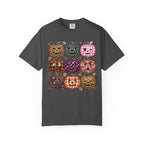 Patterned Comfort Colors Pumpkin Patch T-Shirt — Cute Halloween Jack-O'-Lanterns