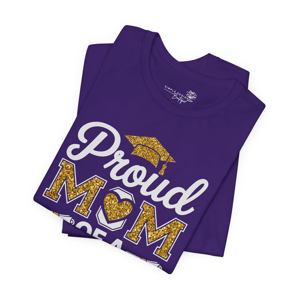 Proud Mom of a 2026 Graduate FRONT & BACK upload photo T-Shirt