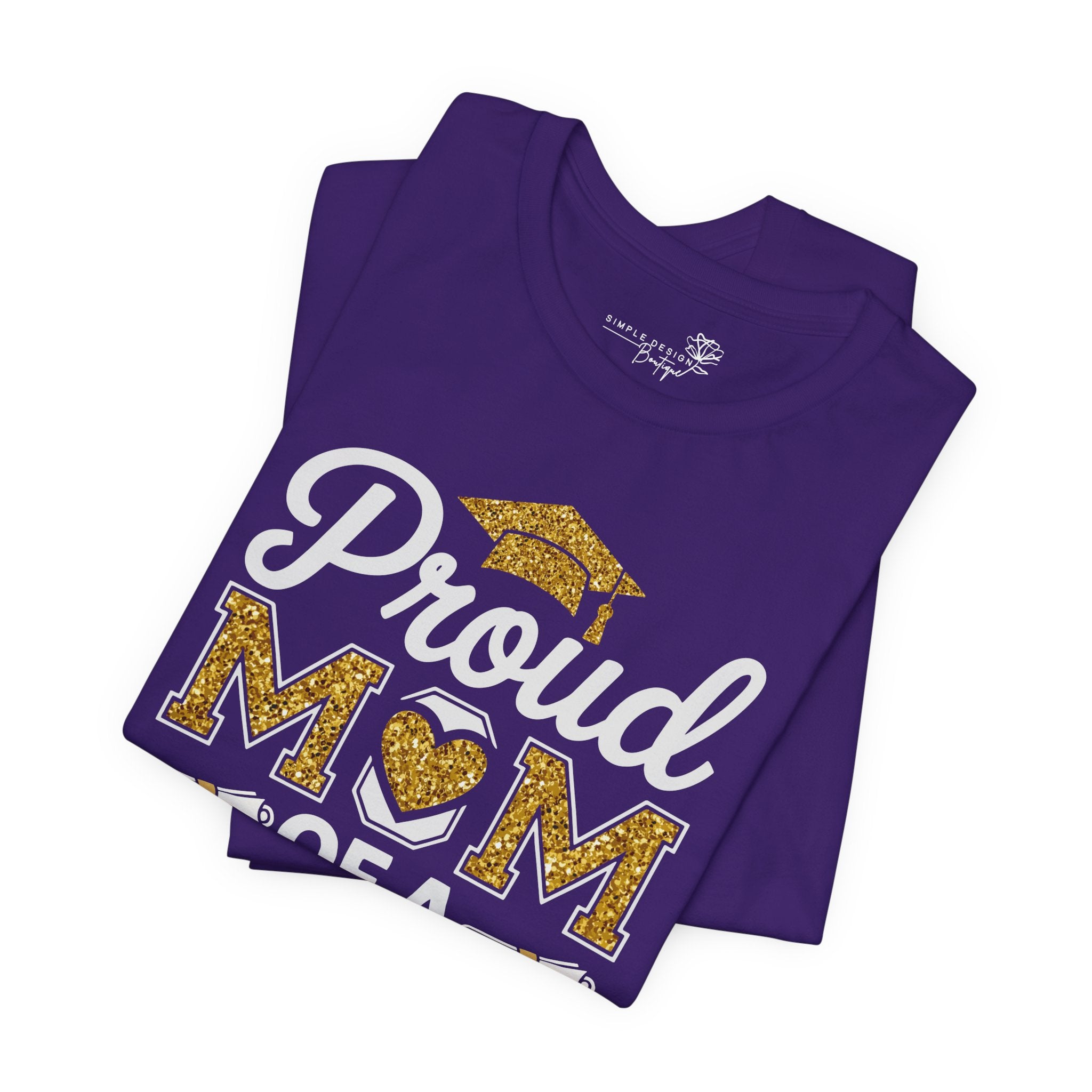 Proud Mom of a 2026 Graduate FRONT & BACK upload photo T-Shirt