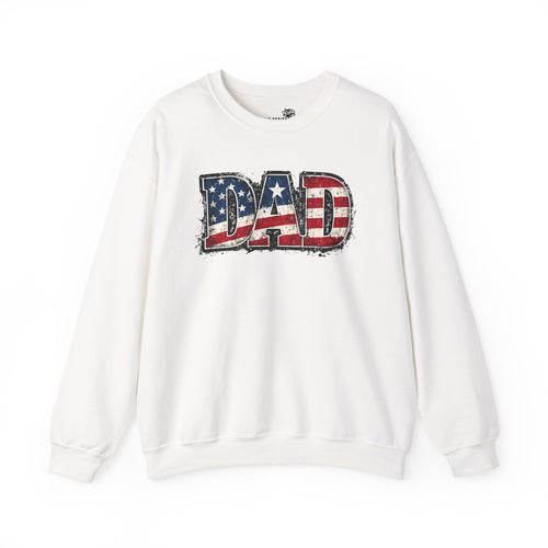Dad American Flag Crewneck Sweatshirt — Patriotic Father’s Day Gift | S–3XL