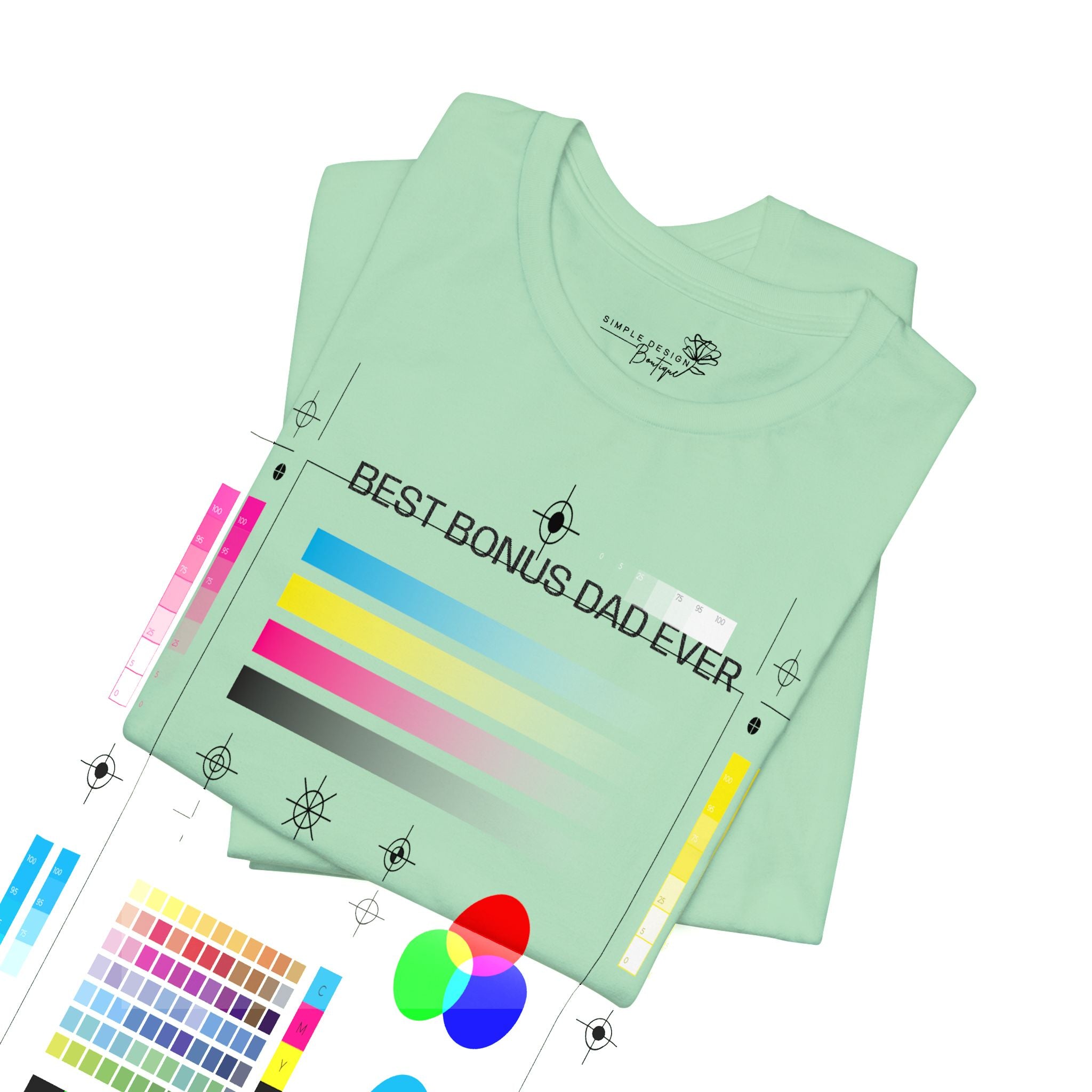 Best Bonus Dad Ever — Embroidered T-Shirt