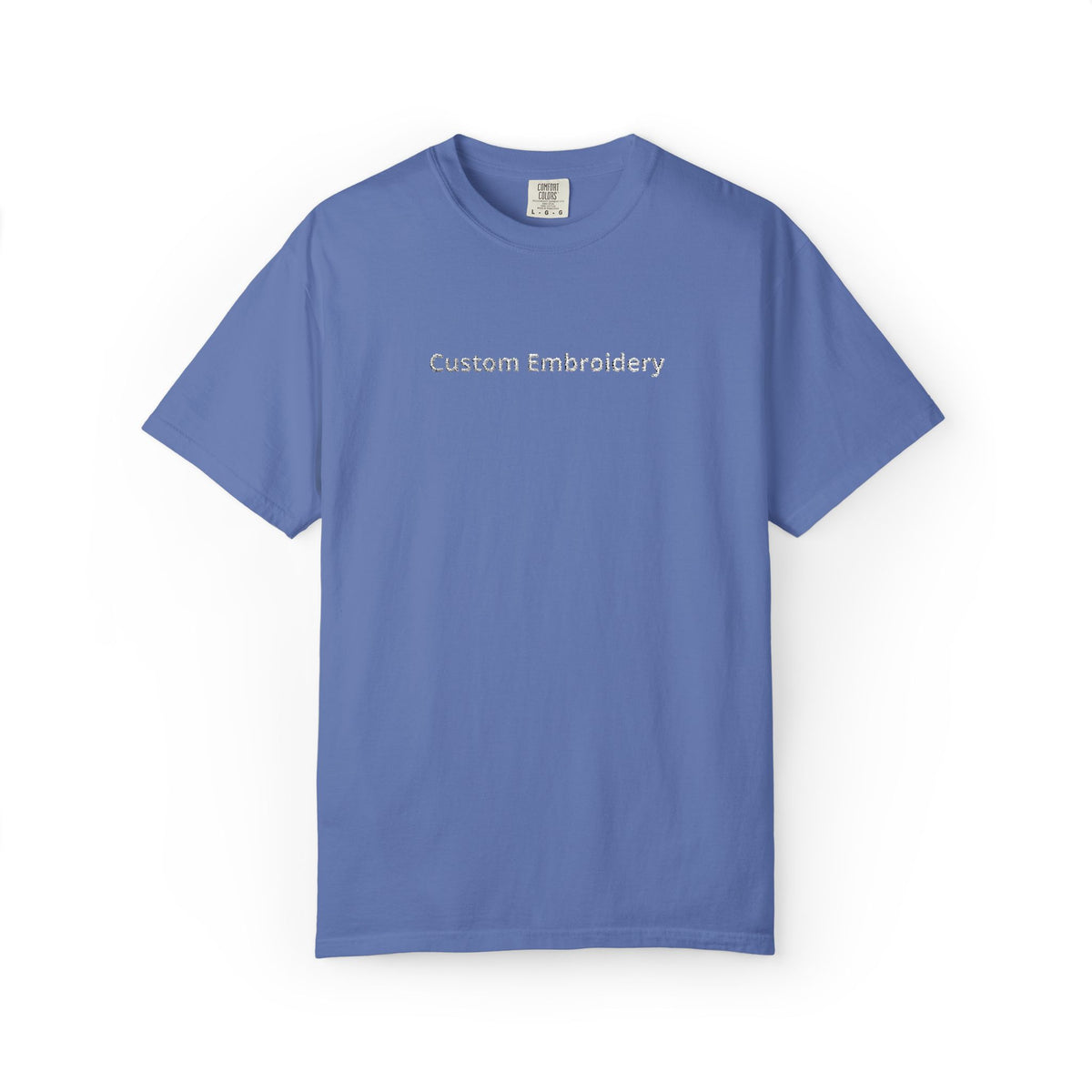 EMBROIDERED Custom Text Comfort Colors Unisex (Dark Colors/Shades) T-Shirt