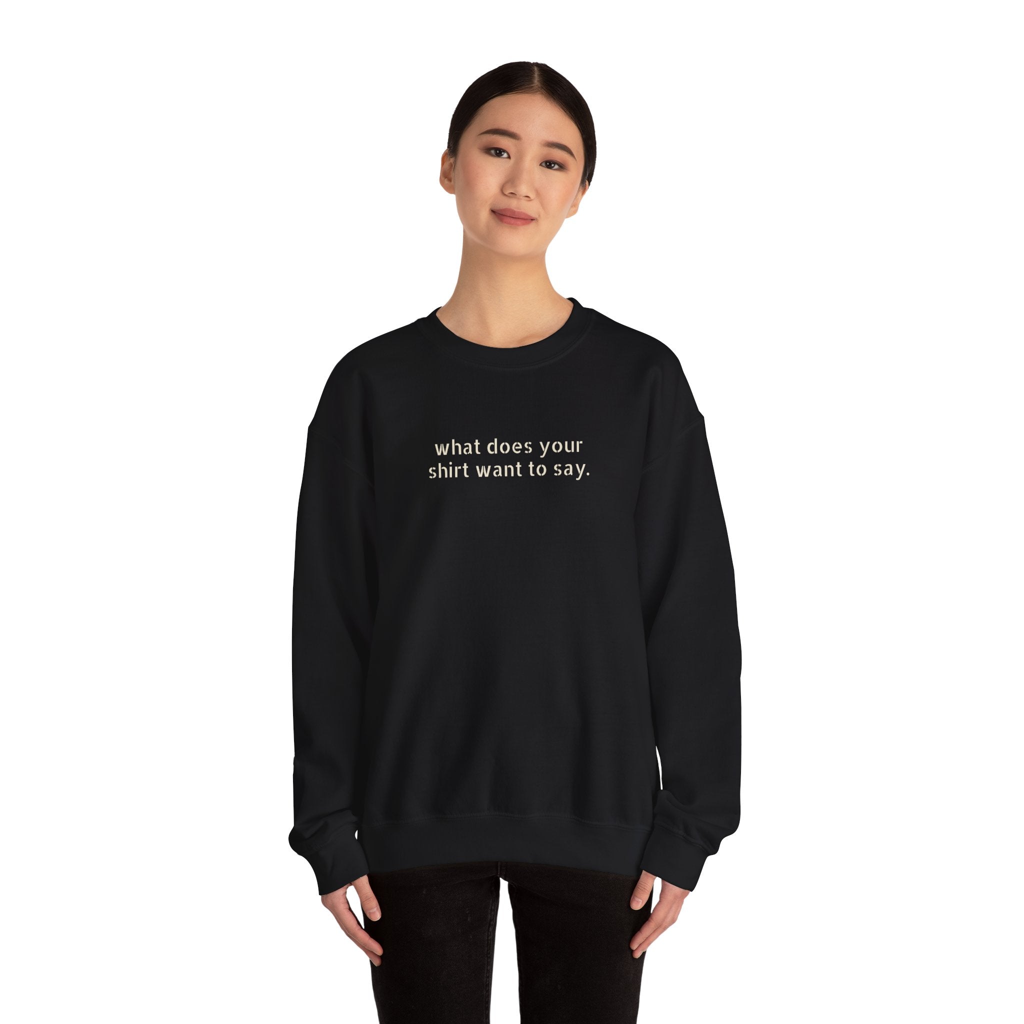 Custom Text Crewneck Sweatshirt — Say It Your Way