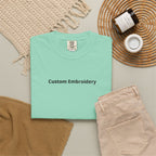 EMBROIDERED Custom Text Comfort Colors Unisex (Light Colors/Shades) T-Shirt