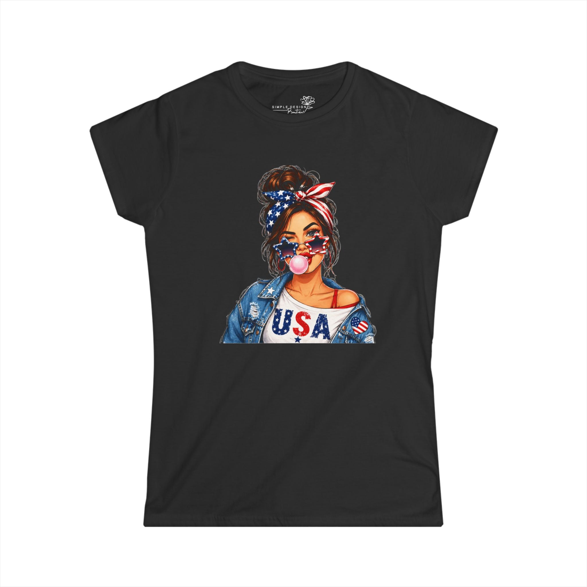 USA Girl Graphic Tee — Patriotic Fourth of July Women’s T-Shirt | S–2XL