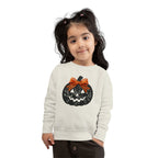 Toddler Sweatshirt - Halloween Jack-O'-Lantern with Orange Bow