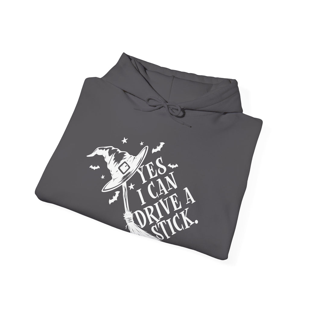 Yes I Can Drive a Stick Witch Graphic - Halloween Hoodie