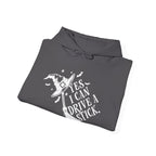 Yes I Can Drive a Stick Witch Graphic - Halloween Hoodie