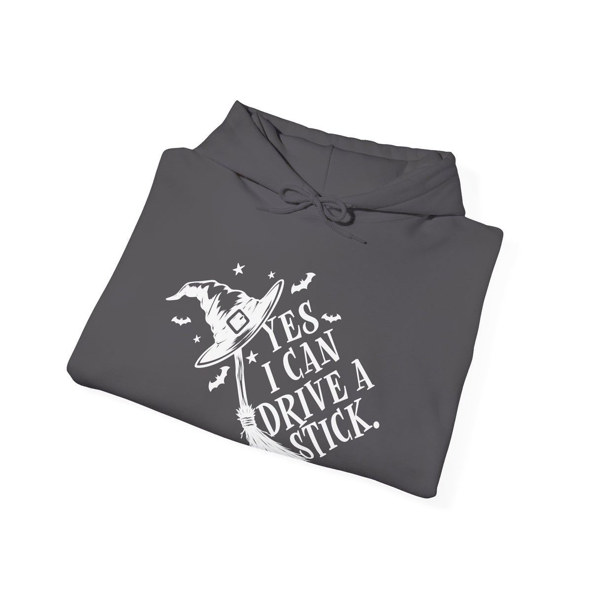 Yes I Can Drive a Stick Witch Graphic - Halloween Hoodie