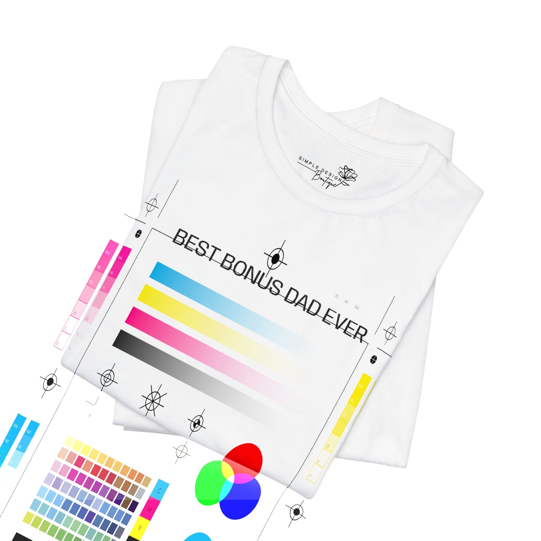 Best Bonus Dad Ever — Embroidered T-Shirt