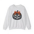 Lace Pumpkin & Orange Bow 3D Graphic | Halloween Pullover Sweatshirt