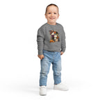 Kids Halloween Custom Initial Sweatshirt — Patchwork Pumpkin Witch Hat Design