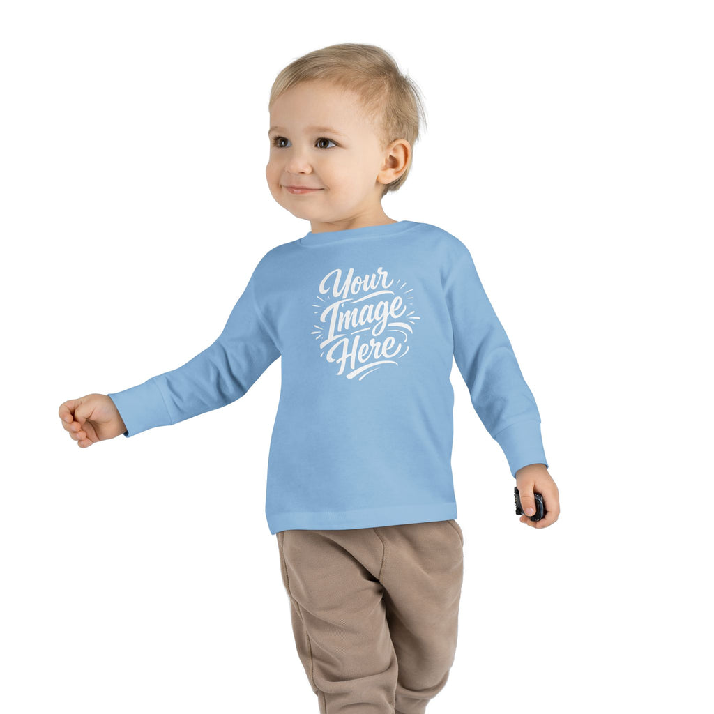 Toddler Long Sleeve Tee — Custom Image & Optional Text