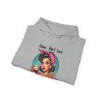 "Shhhh Don’t Talk Until My Cup Is Empty" Retro Rosie Coffee Graphic - Cozy Hoodie