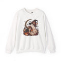 Ghost Witch & Black Cat Autumn Graphic - Pullover Sweatshirt
