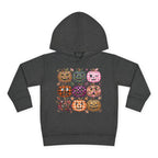 Toddler Halloween Pumpkin Hoodie — Colorful Patterned Jack-O’-Lanterns