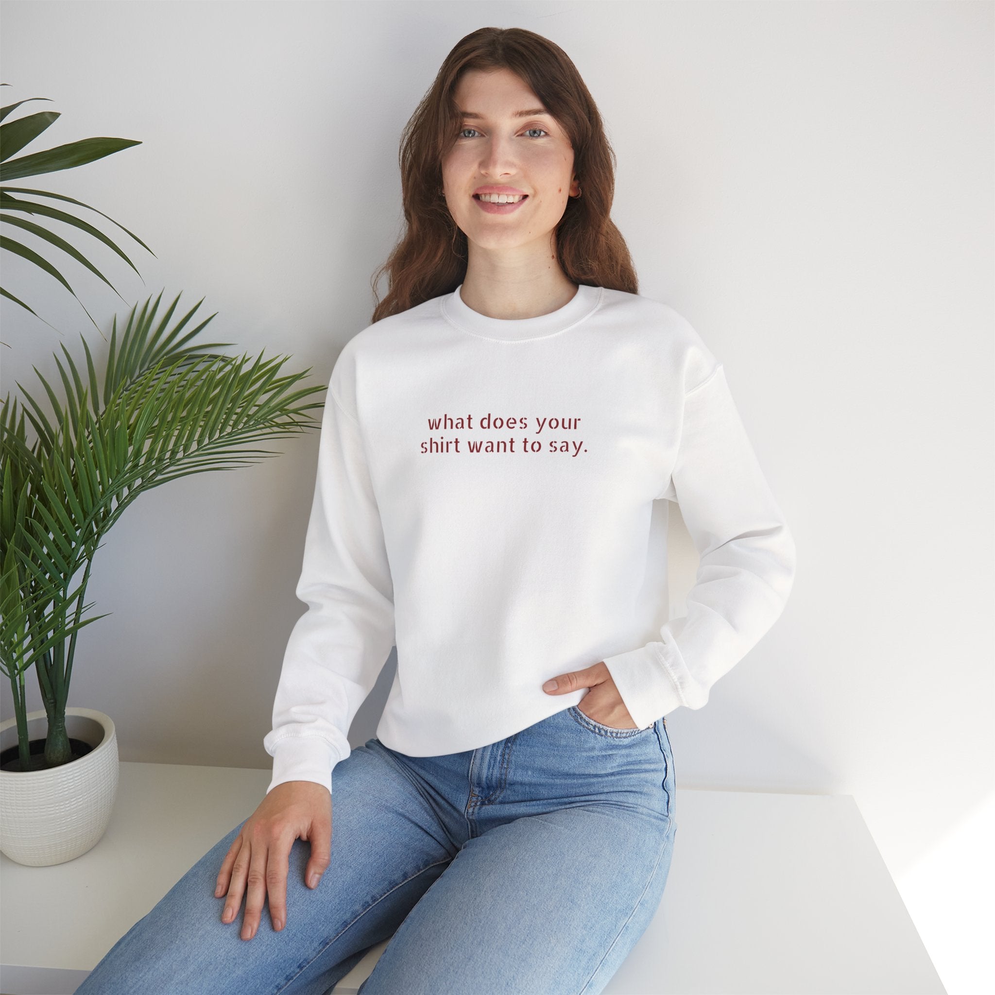 Custom Text Crewneck Sweatshirt — Say It Your Way