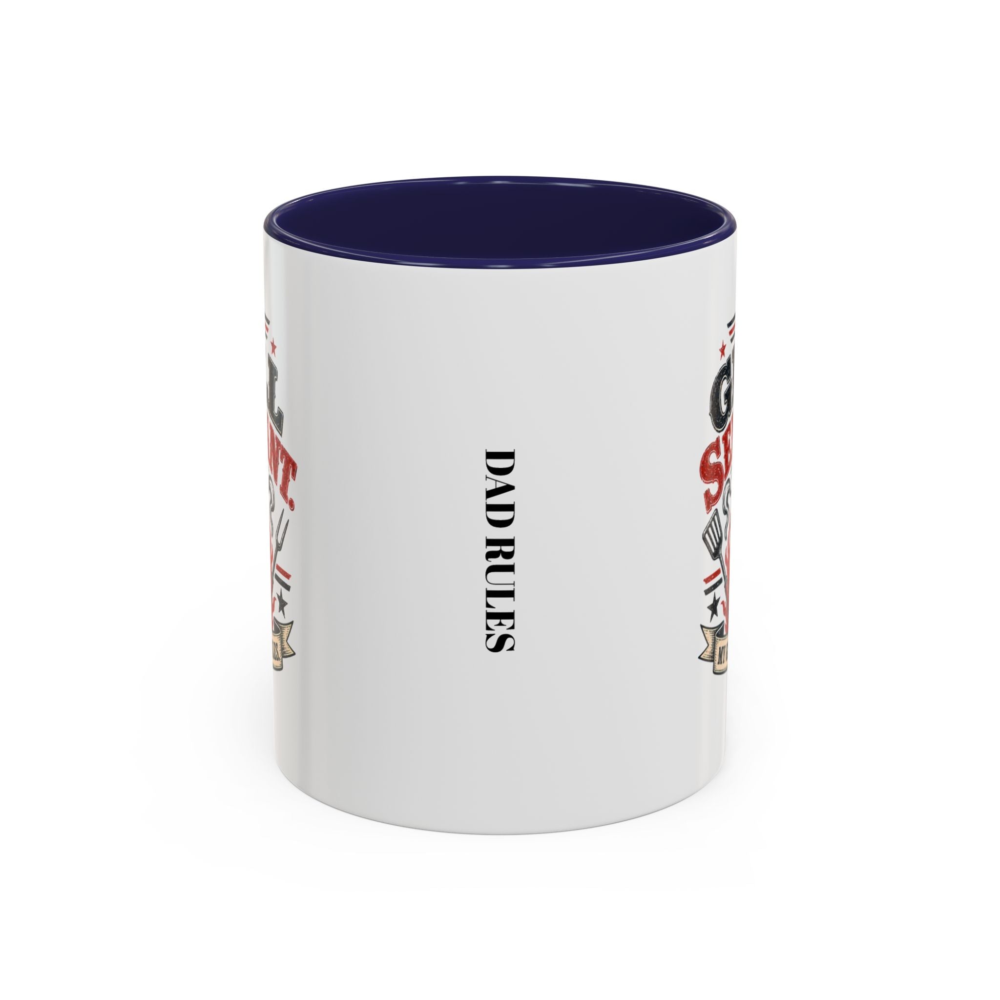 Grill Sergeant Accent Mug – "My Grill, My Rules" Coffee Cup (11/15oz)