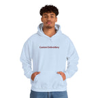 EMBROIDERED Custom Text (Light Colors/Shades) Unisex Hoodies