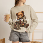 Cute Luxury Bear Bougie-ish Graphic - Pullover Sweatshirt