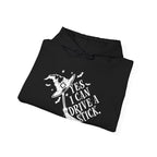 Yes I Can Drive a Stick Witch Graphic - Halloween Hoodie