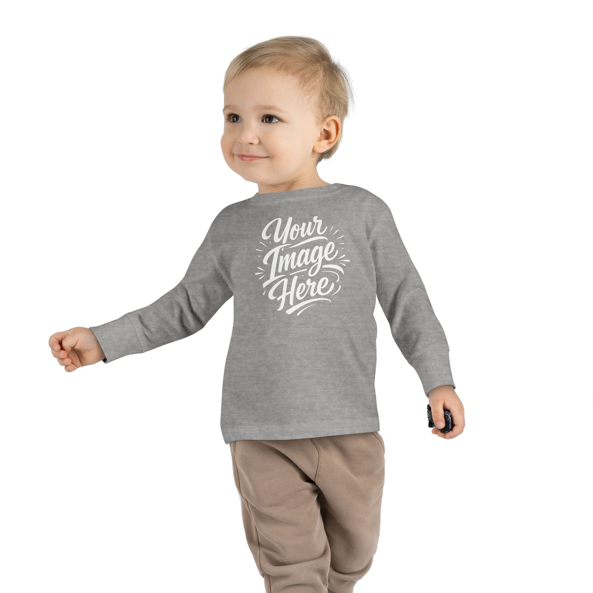 Toddler Long Sleeve Tee — Custom Image & Optional Text