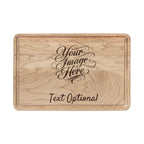 Personalized Engraved Wooden Cutting Board – Custom Text & Image, Maple or Walnut Gift
