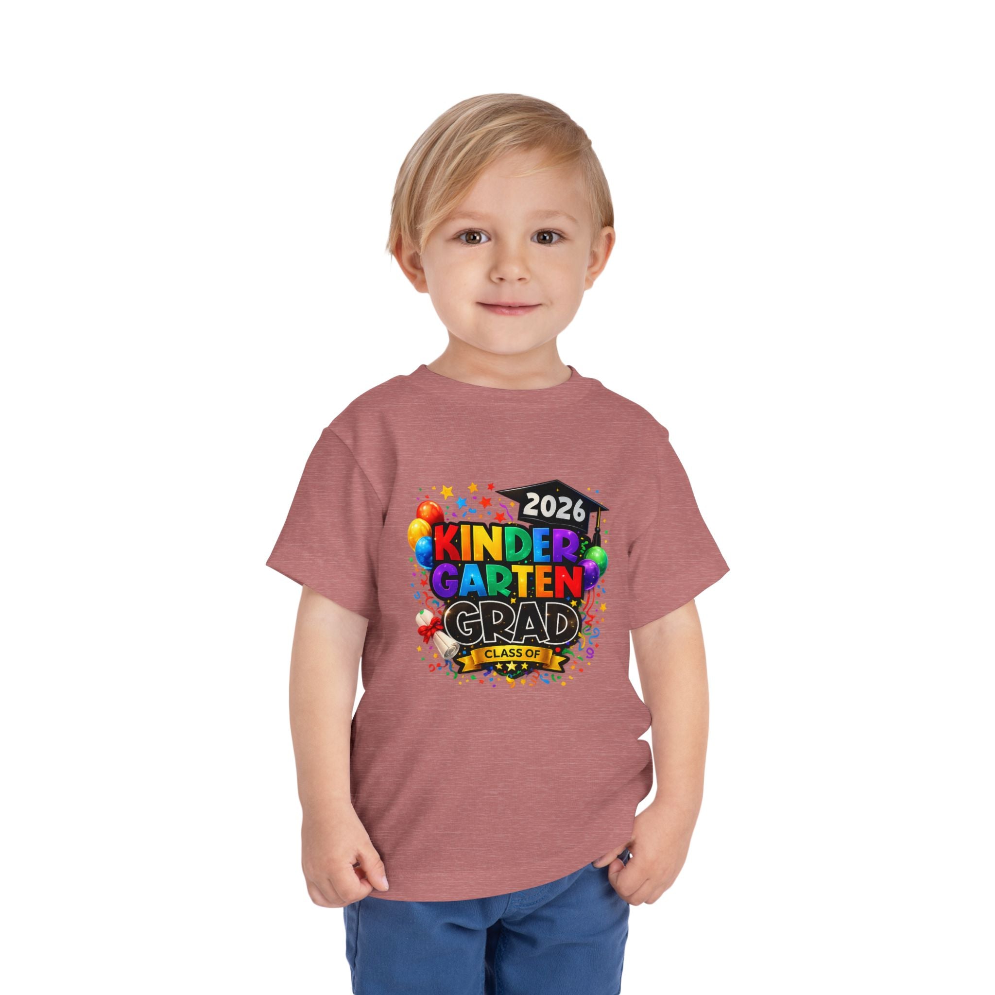 Kindergarten Graduate — Vivid Bright Design Toddler T-Shirt