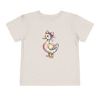 Cute Duckling Toddler Tee — Watercolor Duck with Pink Bow