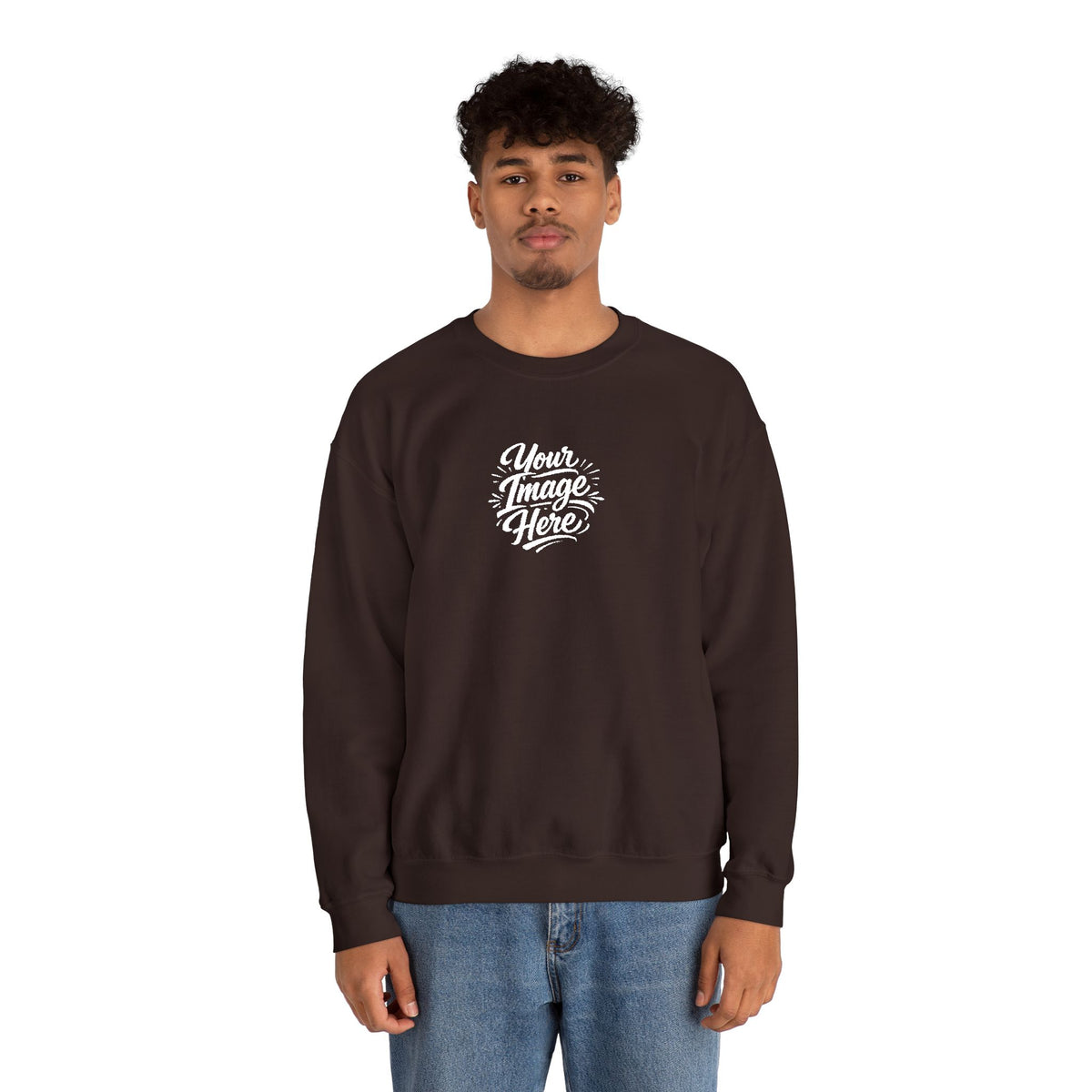 EMBROIDERED Custom Image (Dark Colors/Shades) Pullover Sweatshirts