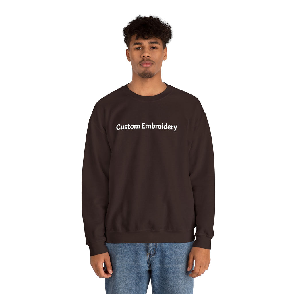 EMBROIDERED Custom Text (Dark Colors/Shades) Pullover Sweatshirts