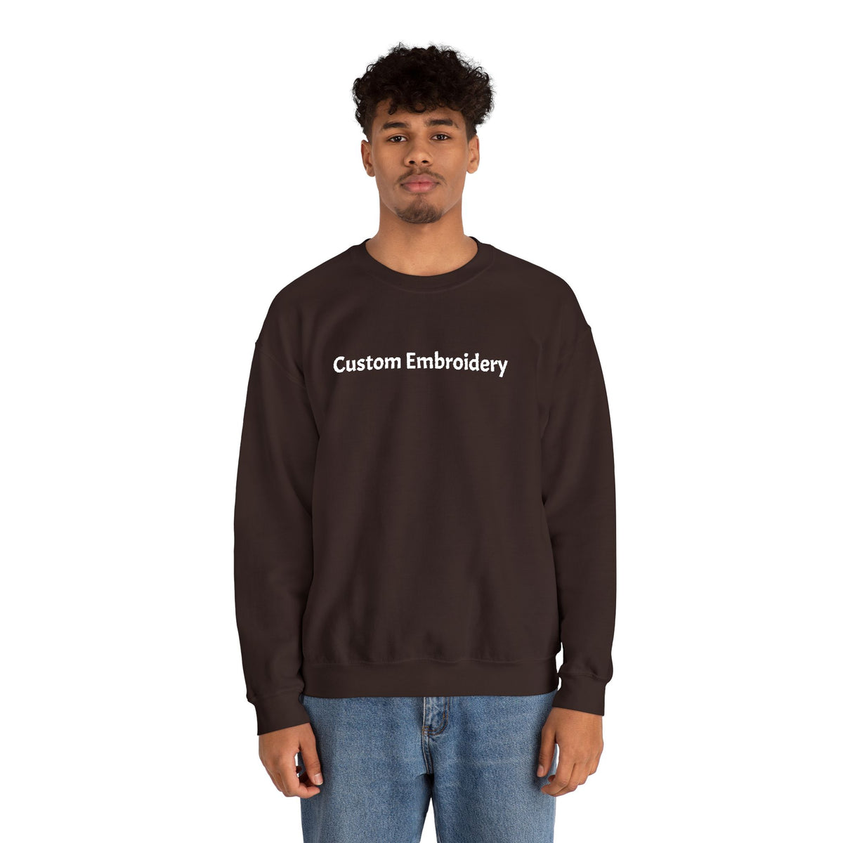 EMBROIDERED Custom Text (Dark Colors/Shades) Pullover Sweatshirts