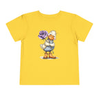 Cute Duckling Toddler Tee - Purple Rose Illustration