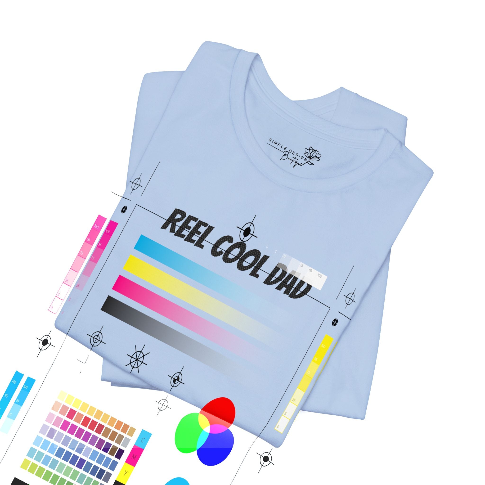 Reel Cool Dad — Embroidered T-Shirt