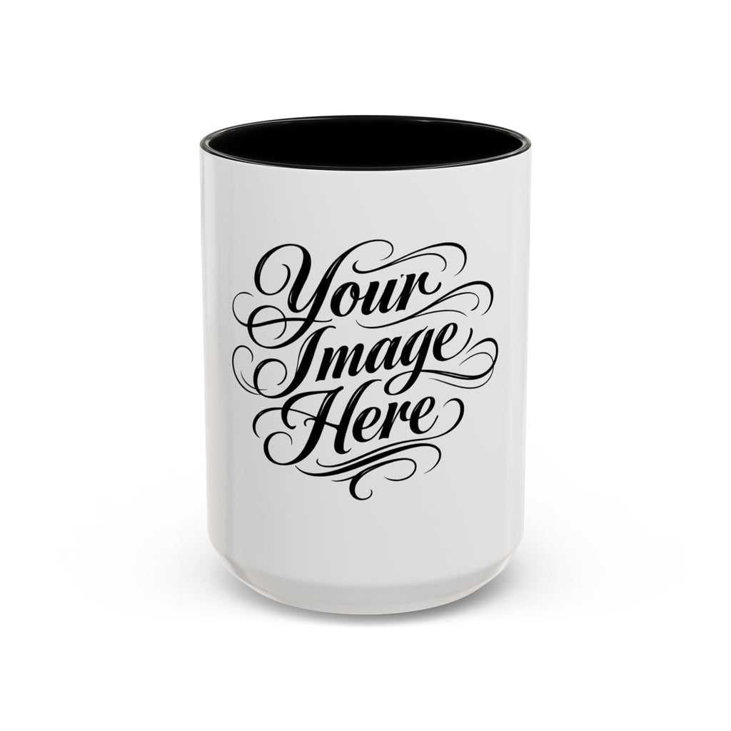 Personalized Accent Coffee Mug — Custom Image & Optional Text | 11oz & 15oz