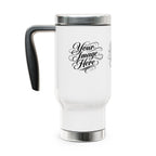 Custom Photo Travel Mug — Upload Your Image | 14oz Stainless Steel with Handle