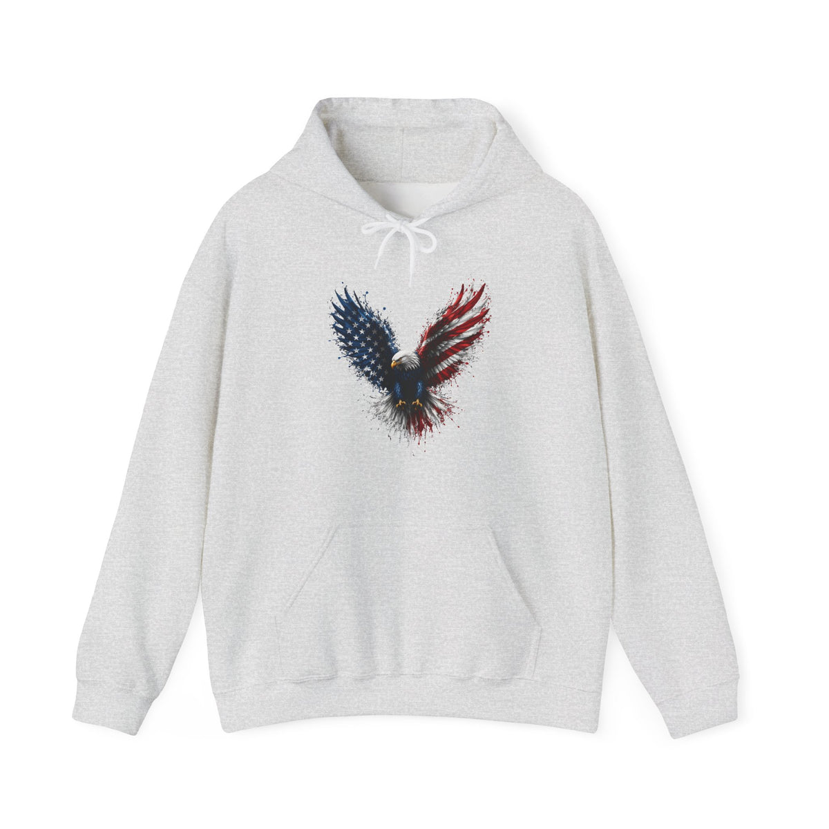 Patriotic American Flag Bald Eagle Graphic - Cozy Hoodie
