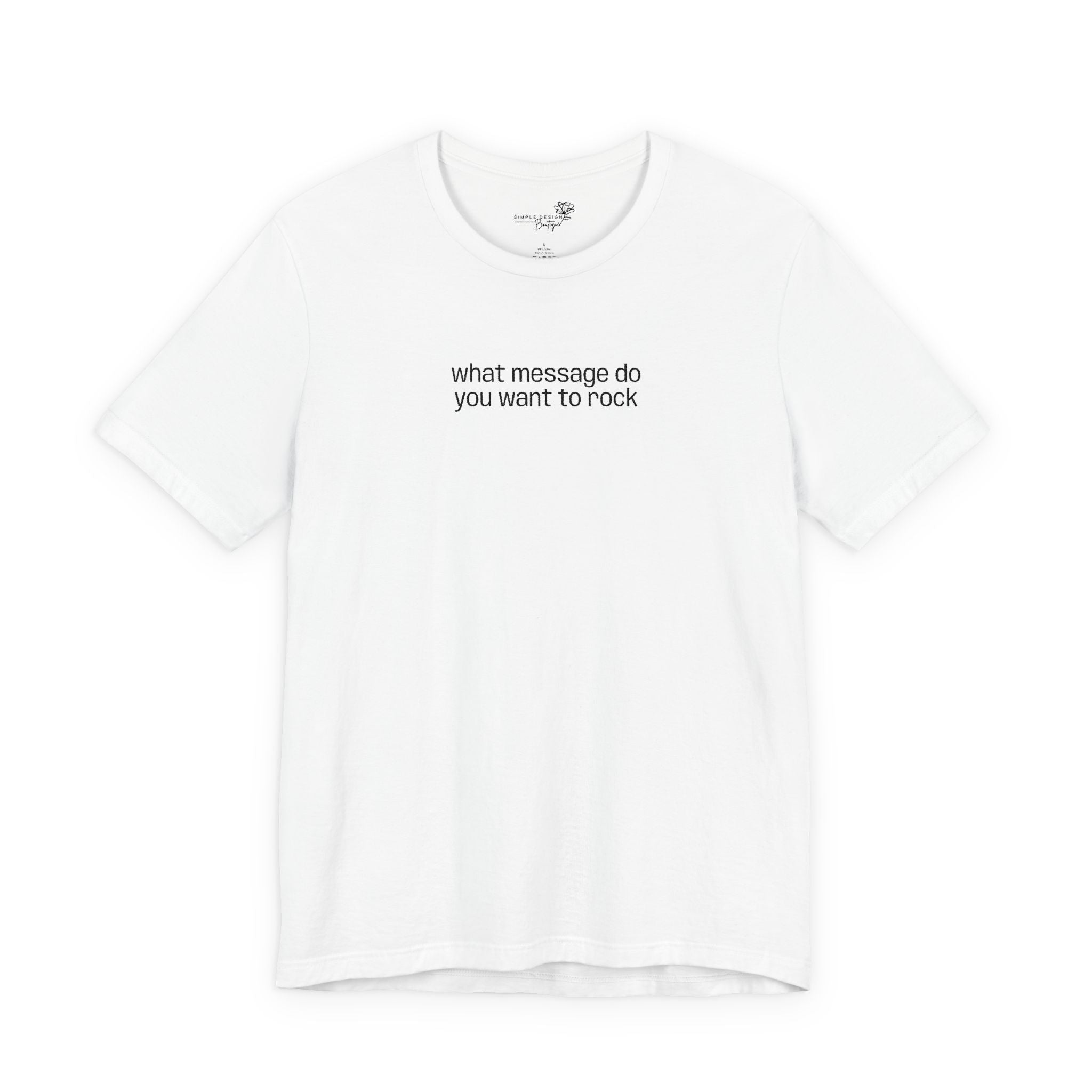 Custom Text Embroidered T-Shirt — Your Words, Stitched in Style